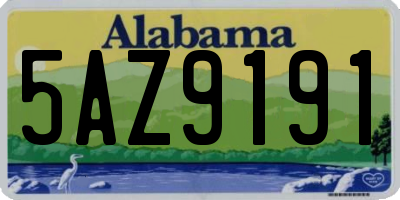 AL license plate 5AZ9191