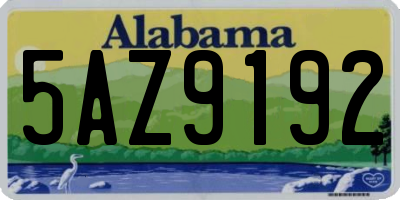 AL license plate 5AZ9192