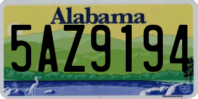 AL license plate 5AZ9194