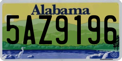 AL license plate 5AZ9196