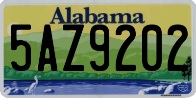 AL license plate 5AZ9202