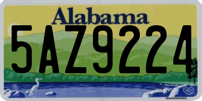 AL license plate 5AZ9224