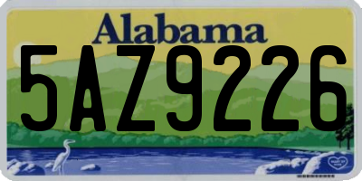 AL license plate 5AZ9226