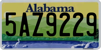AL license plate 5AZ9229