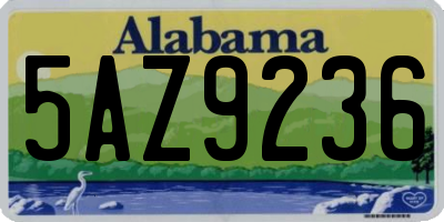 AL license plate 5AZ9236