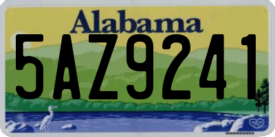 AL license plate 5AZ9241