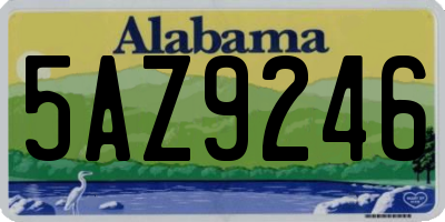 AL license plate 5AZ9246