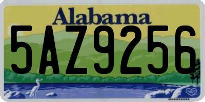 AL license plate 5AZ9256