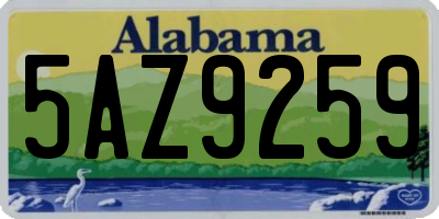 AL license plate 5AZ9259