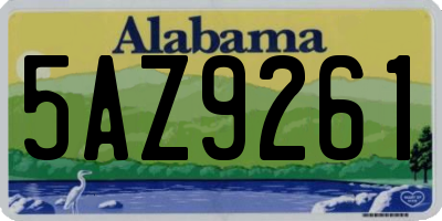 AL license plate 5AZ9261