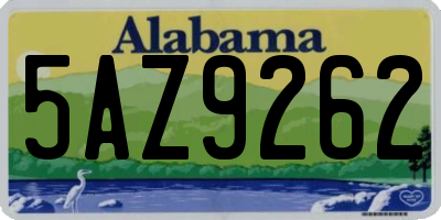 AL license plate 5AZ9262
