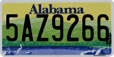AL license plate 5AZ9266