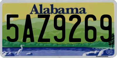 AL license plate 5AZ9269