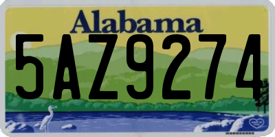 AL license plate 5AZ9274