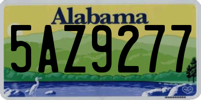 AL license plate 5AZ9277
