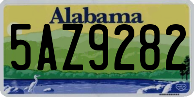AL license plate 5AZ9282