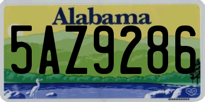 AL license plate 5AZ9286