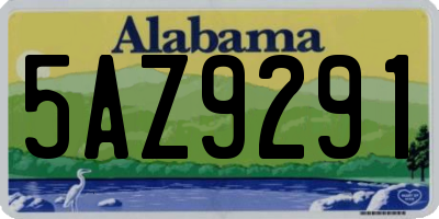 AL license plate 5AZ9291