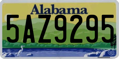 AL license plate 5AZ9295