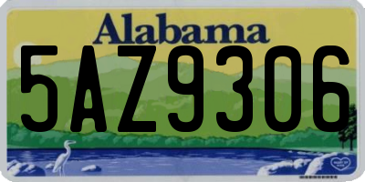 AL license plate 5AZ9306