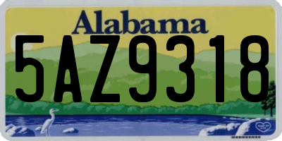 AL license plate 5AZ9318
