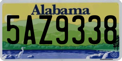AL license plate 5AZ9338