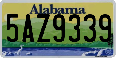 AL license plate 5AZ9339
