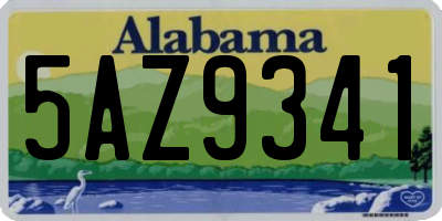 AL license plate 5AZ9341