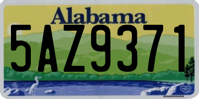 AL license plate 5AZ9371