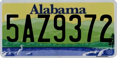 AL license plate 5AZ9372