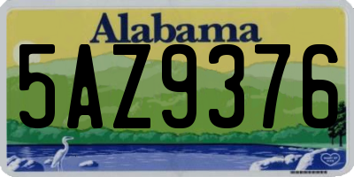AL license plate 5AZ9376