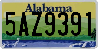 AL license plate 5AZ9391