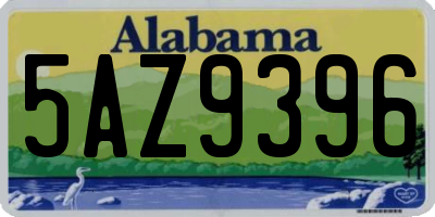 AL license plate 5AZ9396