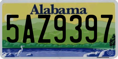 AL license plate 5AZ9397