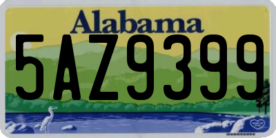 AL license plate 5AZ9399
