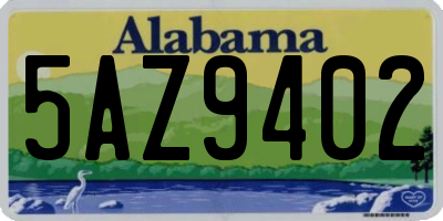AL license plate 5AZ9402
