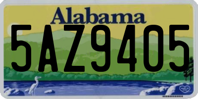 AL license plate 5AZ9405