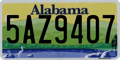 AL license plate 5AZ9407