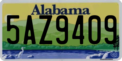 AL license plate 5AZ9409