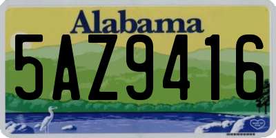 AL license plate 5AZ9416