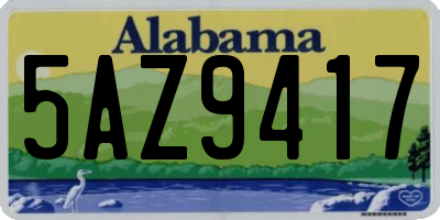 AL license plate 5AZ9417