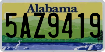 AL license plate 5AZ9419