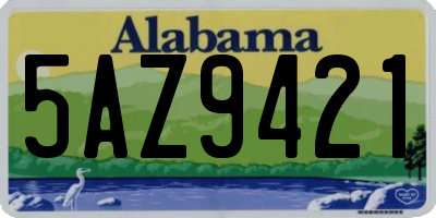 AL license plate 5AZ9421