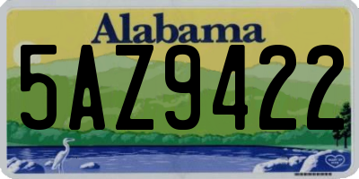AL license plate 5AZ9422