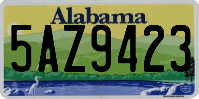 AL license plate 5AZ9423
