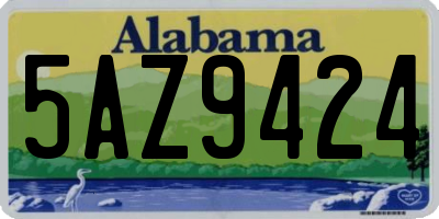 AL license plate 5AZ9424