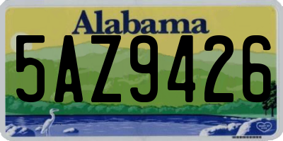 AL license plate 5AZ9426