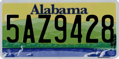 AL license plate 5AZ9428