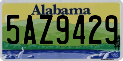AL license plate 5AZ9429