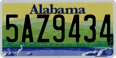 AL license plate 5AZ9434